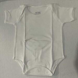 100% Cotton Baby Unisex Size 6-12 Months Short Sleeve White Bodysuit  5-Pack